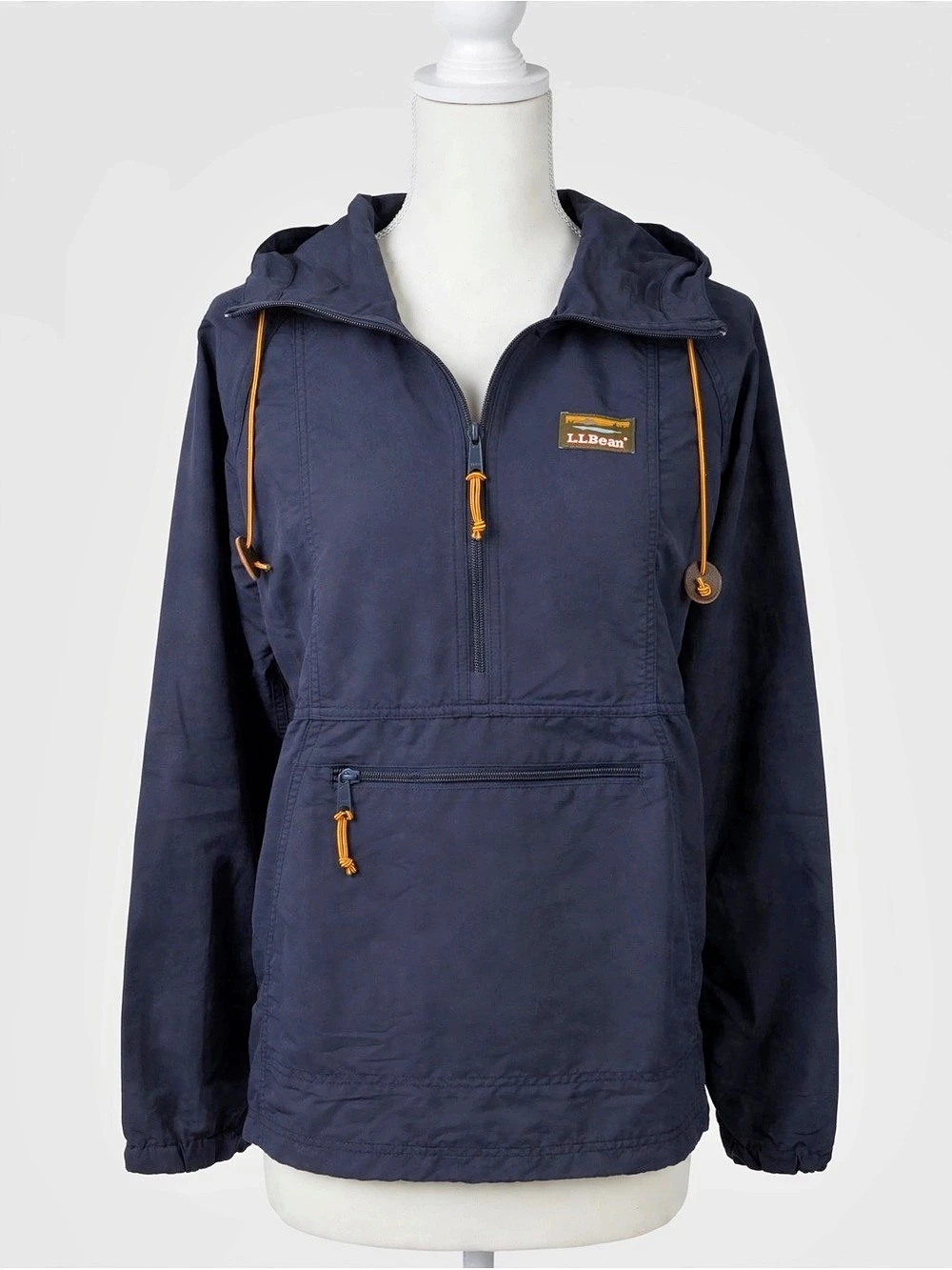 L.L.Bean Mountain Classic Anorak Women's Blue Hooded Jacket